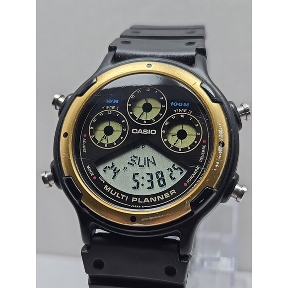 Casio BGP-20 Multi Planner Vintage Digital Quartz Watch 100M Japan World Time - Picture 4 of 10